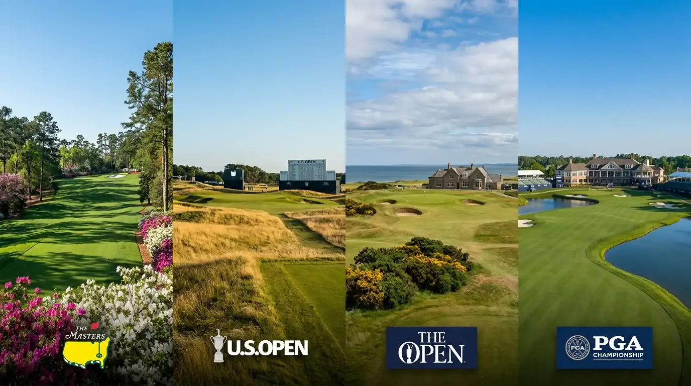 Die vier Golf Majors zum Wetten — Masters, US Open, Open Championship und PGA Championship im Quotenvergleich