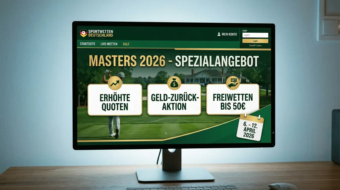 Major Turnier Aktionen Sonderangebote Golf Wetten Masters US Open PGA Anbieter