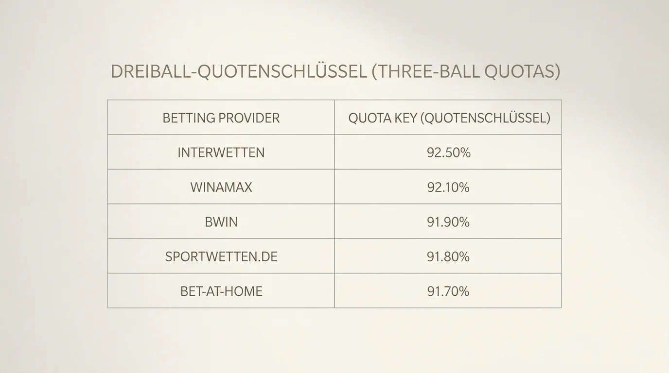 Anbietervergleich Dreiball-Quotenschlüssel beim Golf Wetten — Interwetten, Winamax, bwin, Sportwetten.de