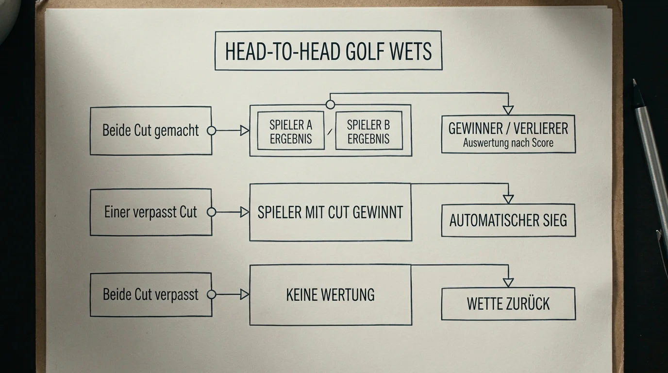 Cut-Regeln bei Head-to-Head Golf Wetten: Szenarien bei verpasstem Cut und Anbieter-Unterschiede