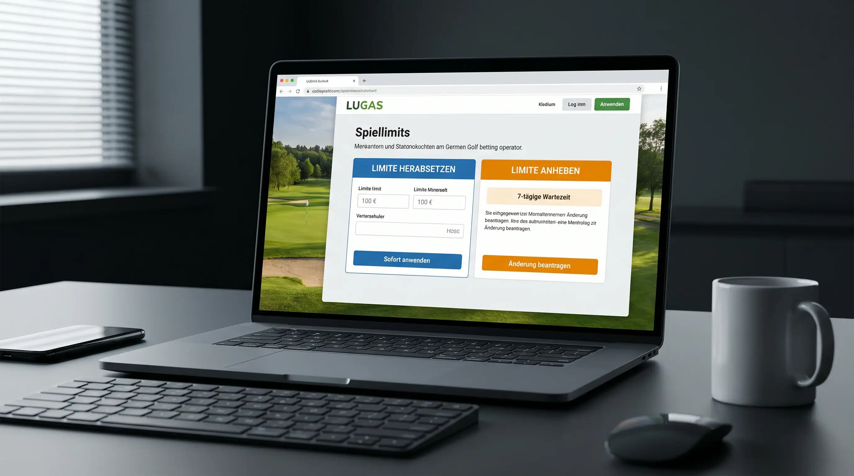 Anpassung des LUGAS-Einzahlungslimits beim Golf Wetten — Erhöhung mit 7-Tage-Frist, Absenkung sofort wirksam