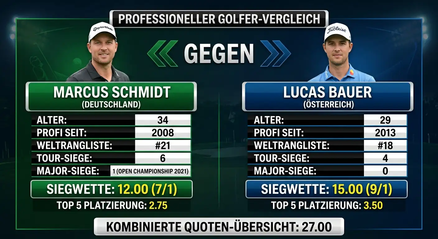 PGA Tour H2H Strategie: Quoteneffizienz bei wöchentlichen Events und Unterschiede zu Majors