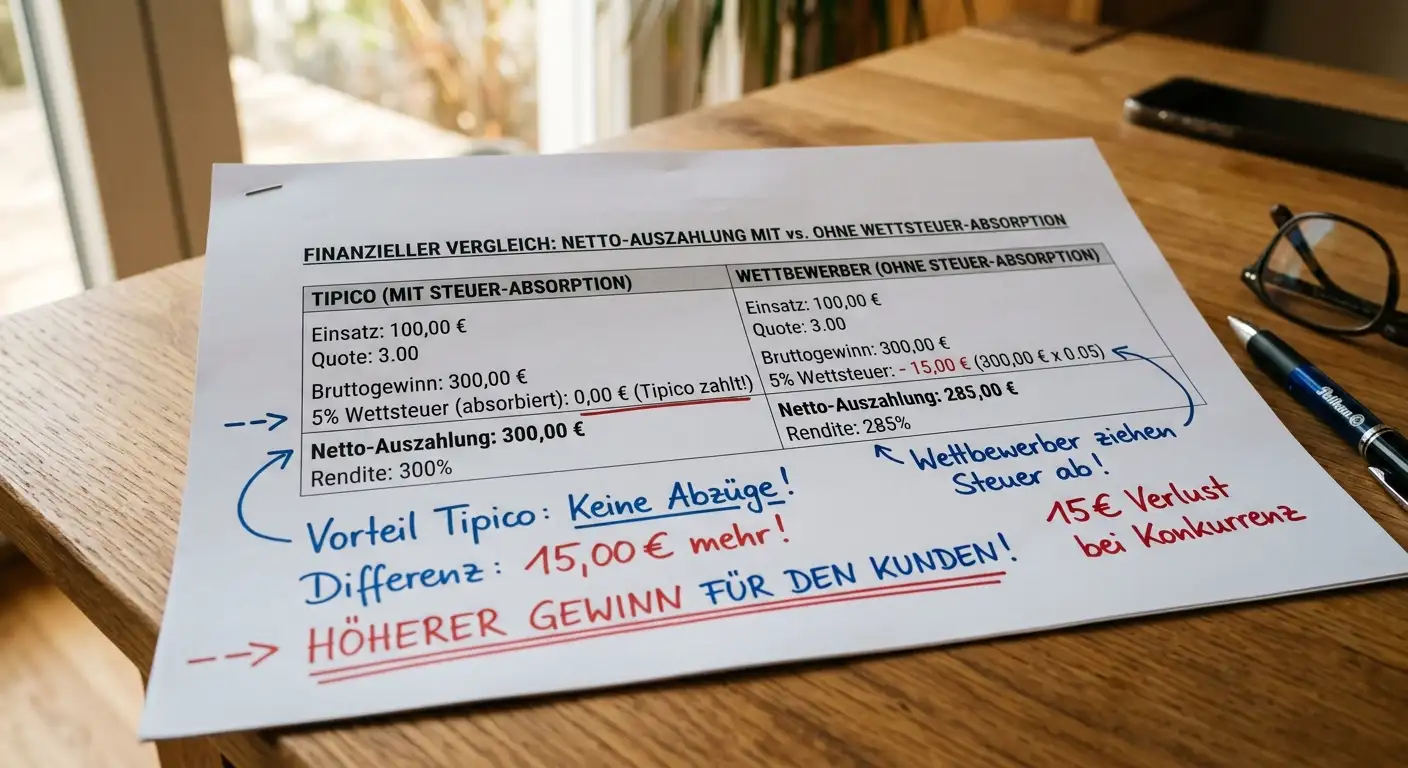 Tipico Wettsteuer-Übernahme beim Golf Wetten – 5,3-Prozent-Sportwettensteuer und Auswirkung auf Nettorendite