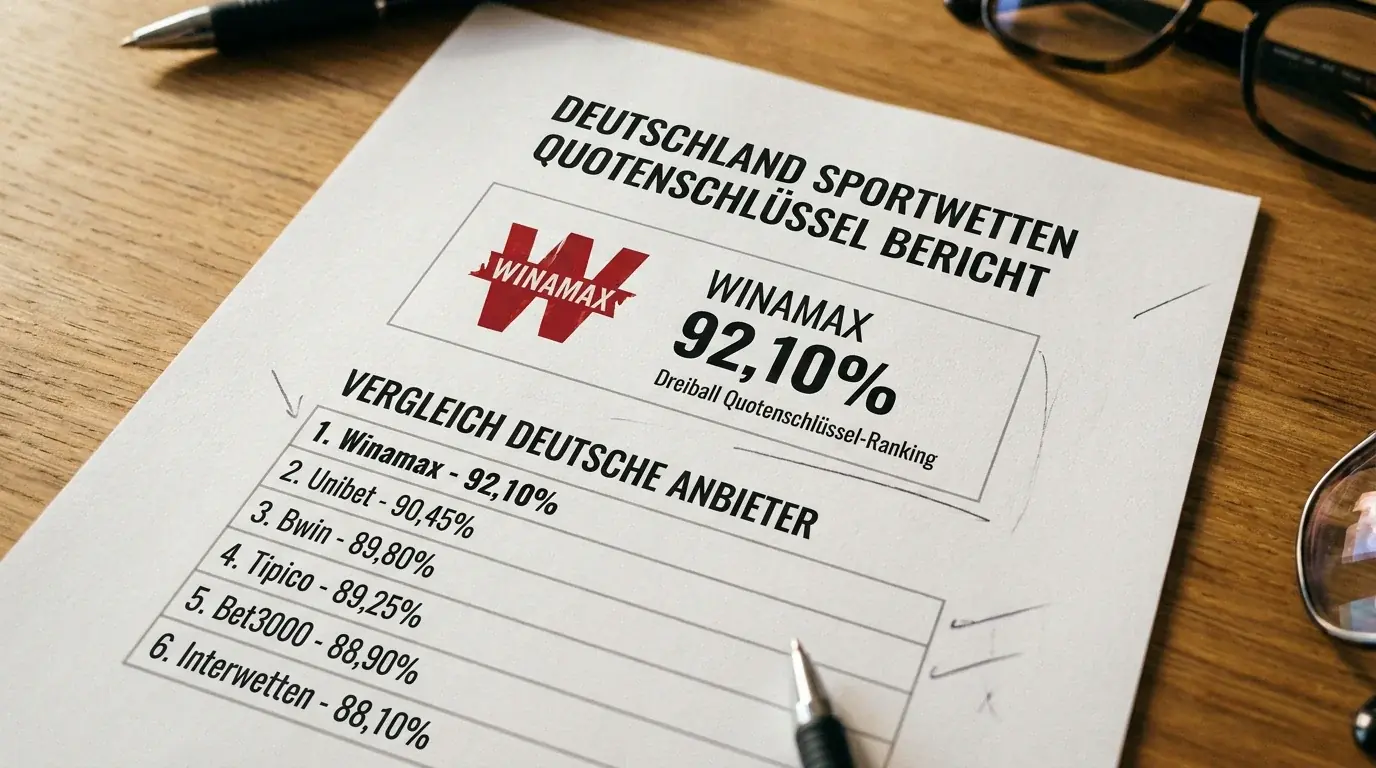 Winamax Dreiball-Quotenschlüssel 92,10 Prozent – Platz zwei im deutschen Golf-Wettmarkt nach Interwetten